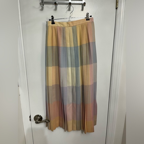 Evan pincone‎ vintage pleated pastel skirt size 6 - Picture 1 of 7